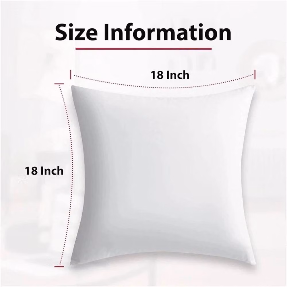 NESTLUNE 6-Piece Extra Deep Square Cushion Pad Inserts in White, W/D/H: 45 x 45 x 45 cm – 2
