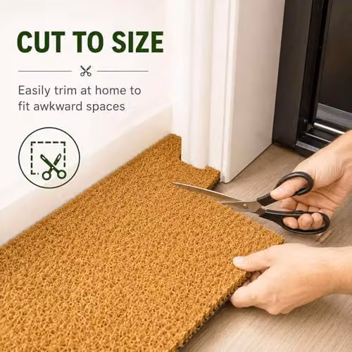 Nicoman Natural Coir Doormat, Brown, W/D: 75 x 44 cm, 17 mm Thick – 6