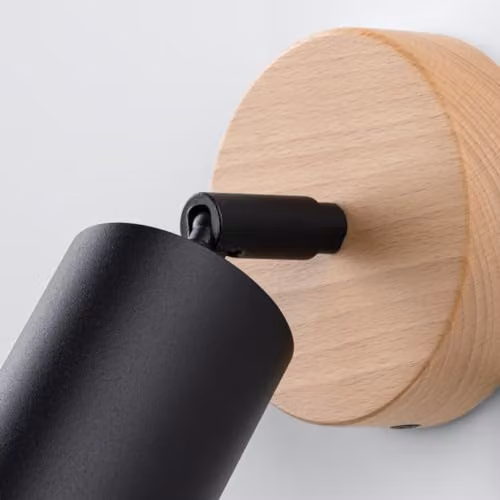 Sollux Verdo Single Modern Wood Spotlight, Black, GU10 – 3