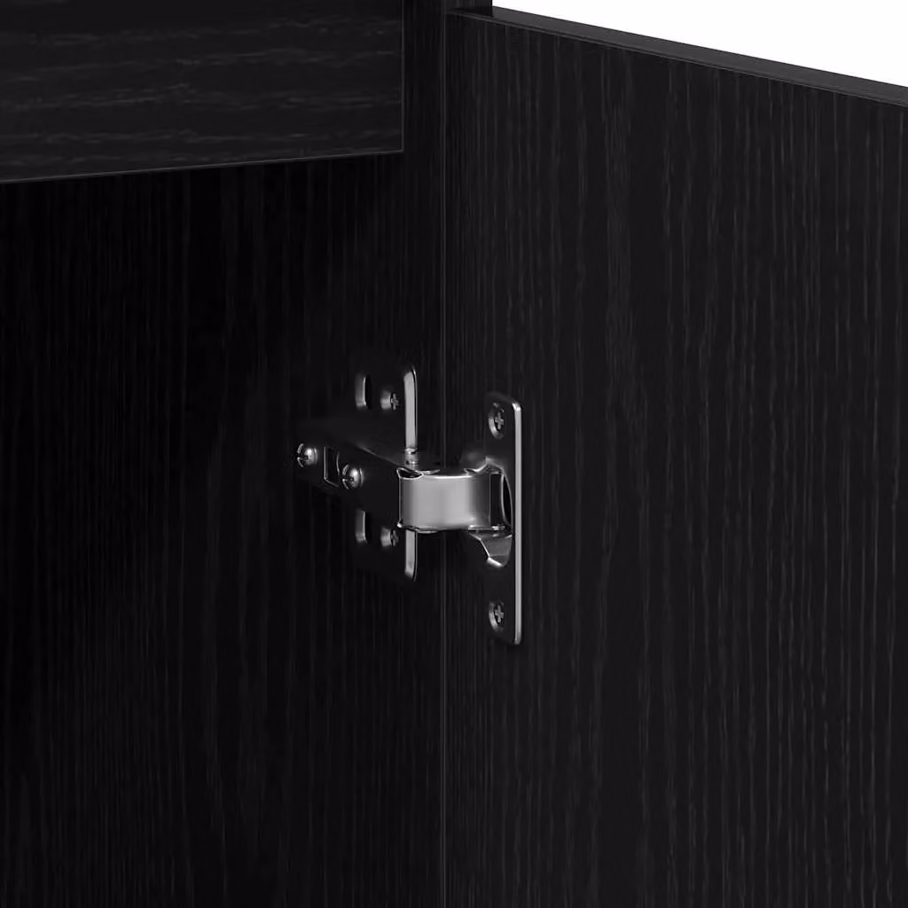 Berkfield Home Black Oak Sideboard, W/D/H: 57 x 34 x 76 cm – 5