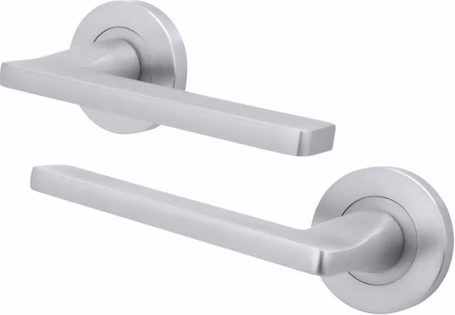 AFIT Satin Chrome Fire Door Handle Internal Lever On Rose, Silver, 150 x 150 mm – 1