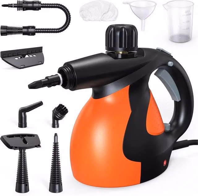 SPETLEK 1200W Handheld Steam Cleaner with 3.5 Bar Pressure and 400ml Capacity in Orange – 1