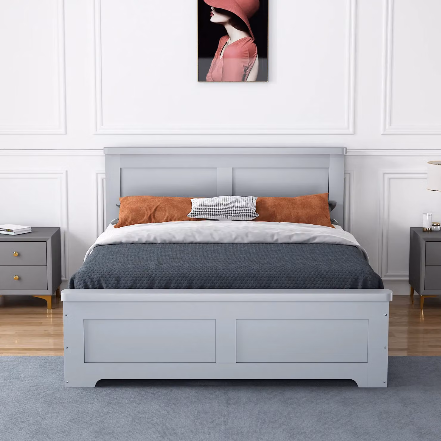 Flintshire Furniture Ltd Conway Four Drawer Storage Bed in Grey, King Size – 2