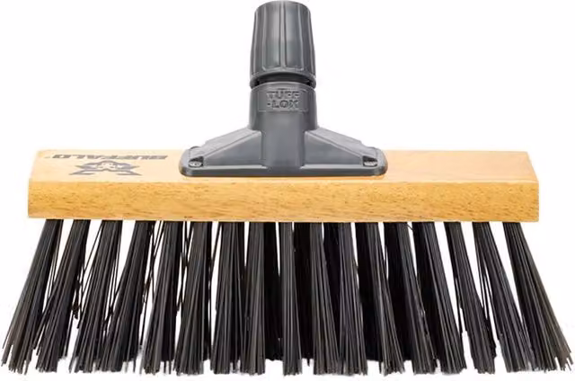 Buffalo 13 inch Stiff PVC Scavenger Broom Head in Black and Multicolour
