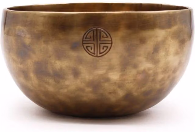 KDMD Large Nepalese Moon Singing Bowl in Bronze, 17 cm Diameter Meditation and Sound Healing Tool – 1