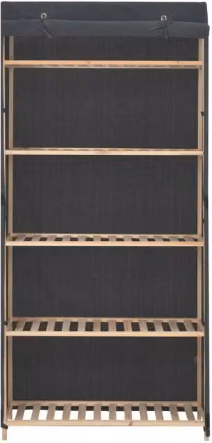 Berkfield Home Grey Fabric Wardrobe W/D/H: 79 x 40 x 170 cm – 1