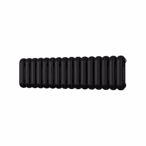 UK Radiators Sherwood Black Round Top 2 Column Traditional Cast-Iron Style Radiator W: 1132 mm, H: 300 mm – 2