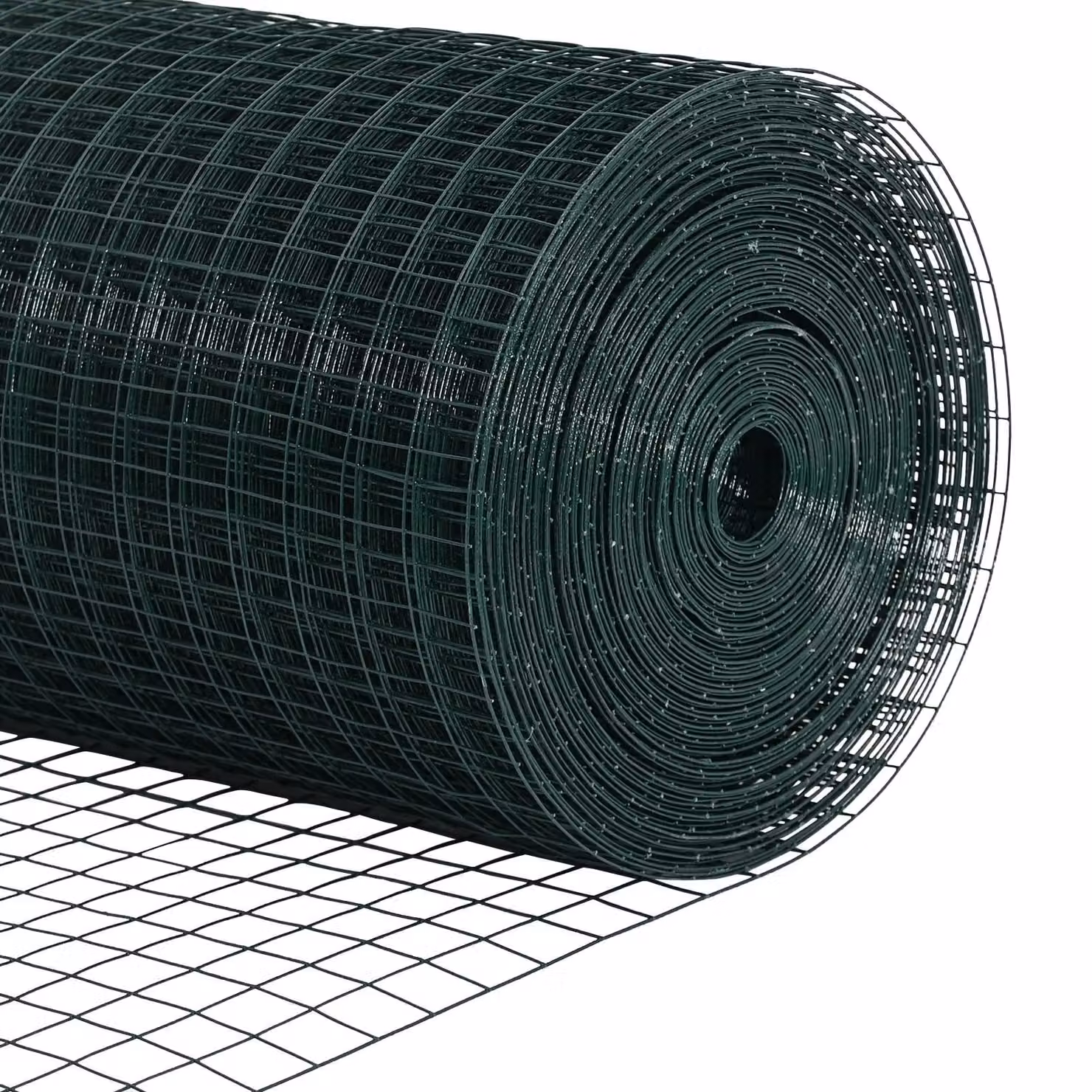 Berkfield Home Green Steel Welded Wire Mesh Fence with 13 Posts, W: 1.5 m, L: 50 m – 4