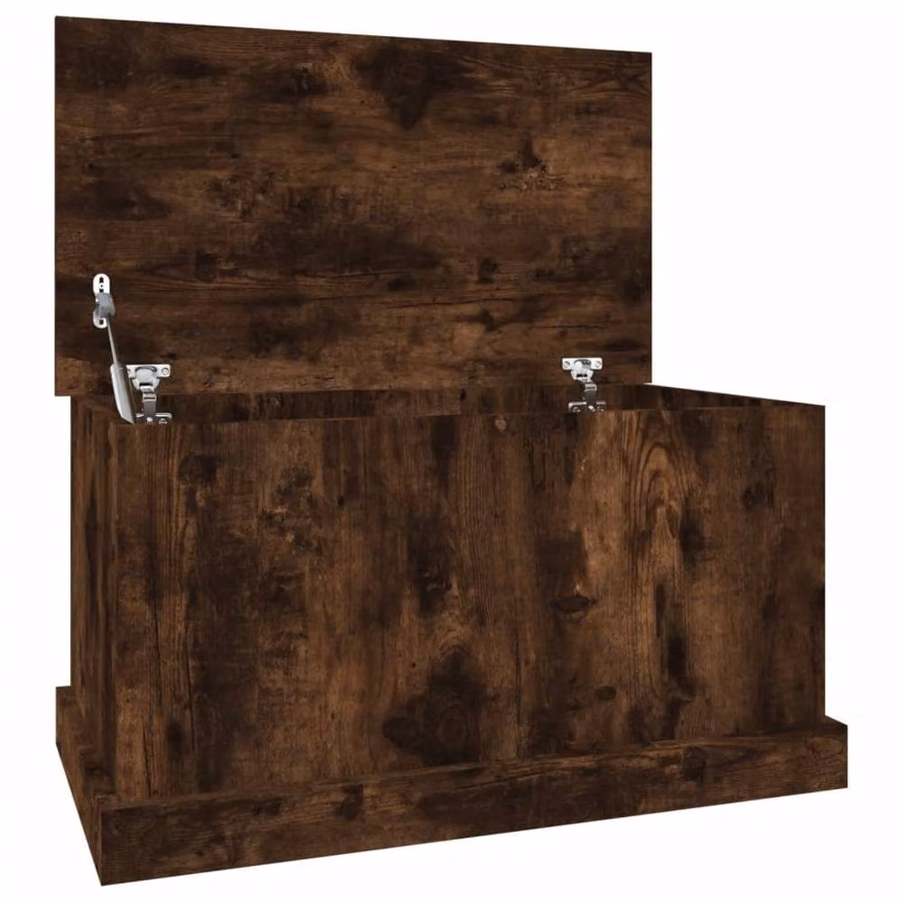 Berkfield Home Smoked Oak Storage Box in Brown, W/D/H: 70 x 40 x 38 cm – 2