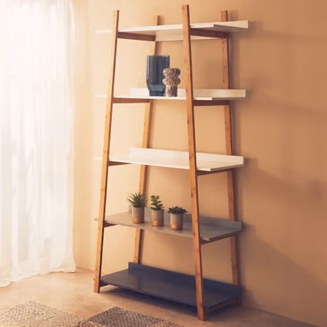 Orsina 5 Tier Ladder Shelf Unit in White