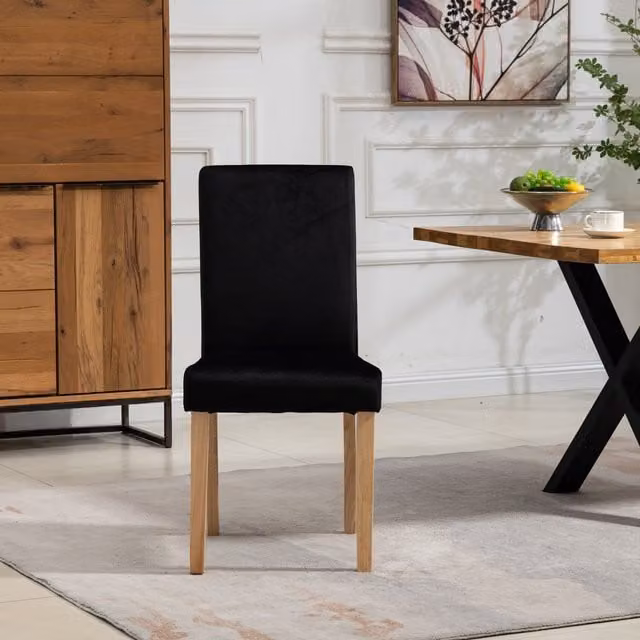 Artemis Home Maiolo Velvet Dining Chairs, Set of 2, Black