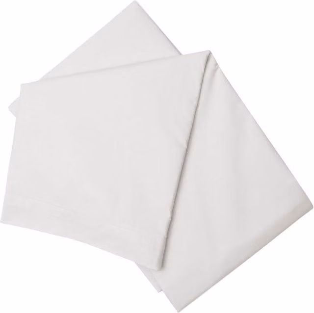 Belledorm Easy Care 200 Thread Count Cotton Polyester Percale Flat Sheet, Light Grey, W: 180 cm x L: 200 cm