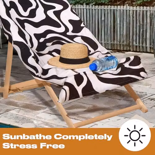 OHS Black and White Swirl Microfibre Quick-Drying Beach Towel, W/H: 71 x 152 cm – 5