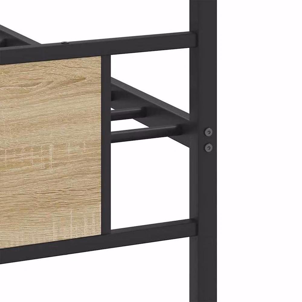 Berkfield Home Durable Single Bed Frame in Sonoma Oak and Brown, W/D/H: 90 x 190 cm – 6