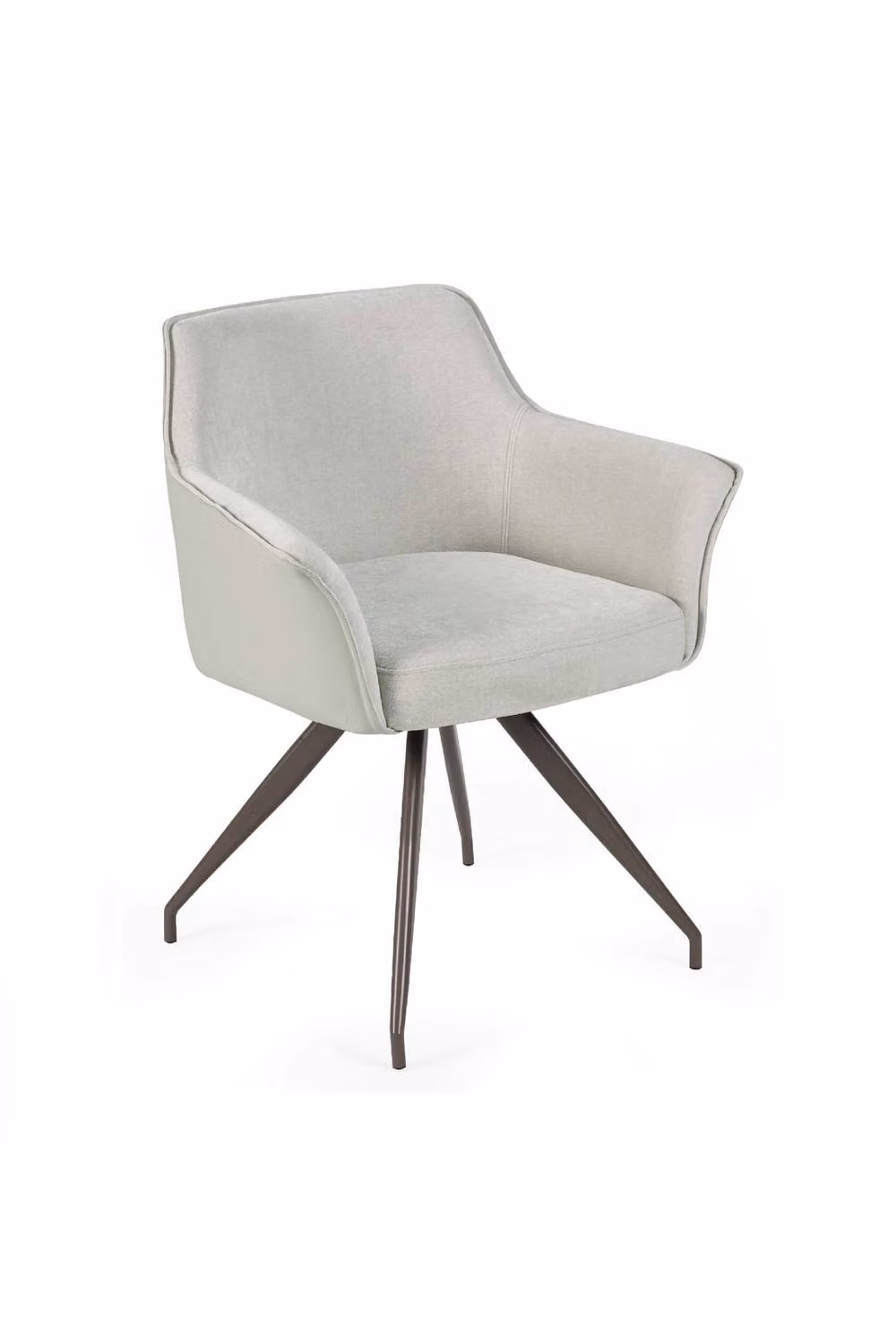 Julian Bowen Noah Ivory Fabric Upholstered Dining Chair with Armrests – 3
