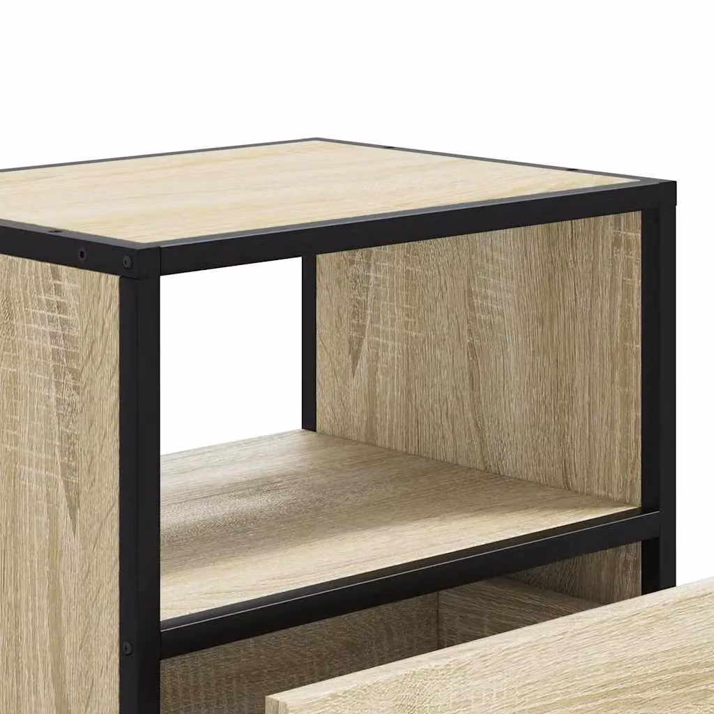 Berkfield Home Wall-mounted Bedside Cabinet in Sonoma Oak Brown, W: 40 cm, D: 31 cm, H: 39.5 cm – 7