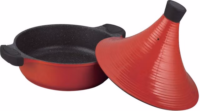 Gr8 Home Red Non Stick Aluminium Tagine Casserole Pot