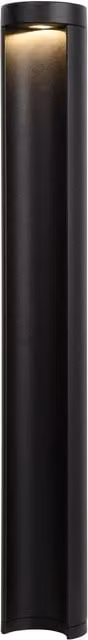 Lucide COMBO Modern LED Outdoor Bollard Light, Black Aluminium, Warm White, IP54