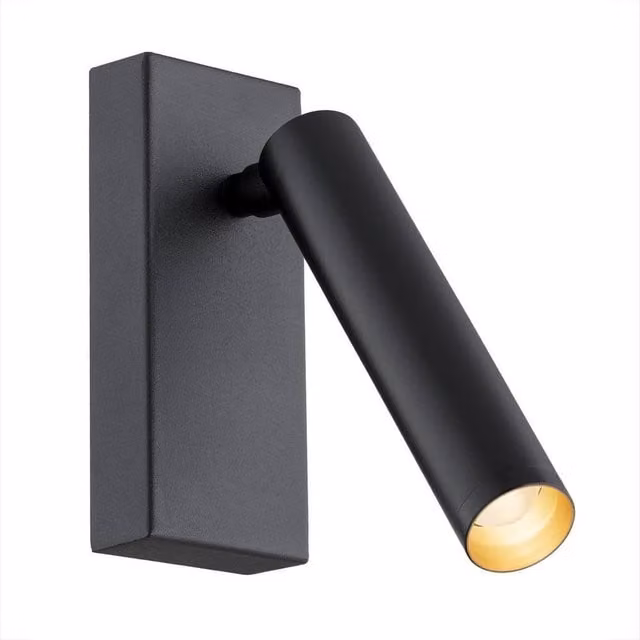Netlighting Rio Modern Black Metal Reading Wall Light, 719lm, 3000K Warm White