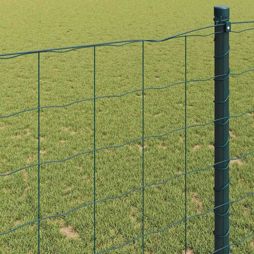 Berkfield Home Euro Fence Green PVC-Coated Steel Rectangular Fencing, H: 0.6 m x W: 25 m – 3