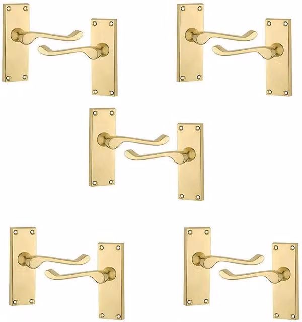 Golden Grace Polished Brass Door Handles