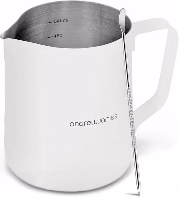 Andrew James White Ceramic Milk Jug, 600ml