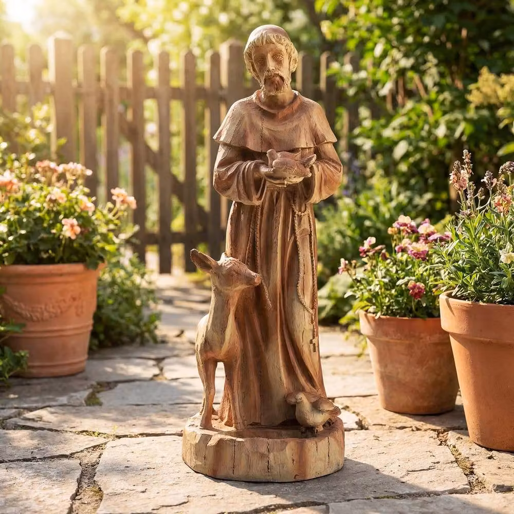 SPETLEK Patron of Animals Religious Brown Garden Decoration – 6