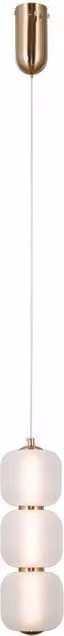 Netlighting Ganti Slim LED Pendant Ceiling Light in Gold/Brass with 3000K Warm White Light