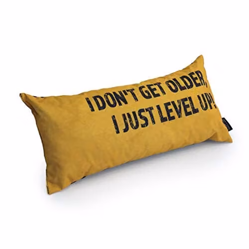 Game Over Yellow Graphic Gaming Cushion with Removable Stain Repellent Cover – 1