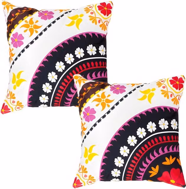 Gardenista Floral Printed Outdoor Scatter Cushion, Set of 2, Pink, Beige and Multicolour