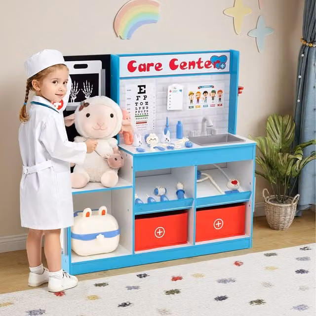 Costway Play Doctor's Office Toy in Blue
