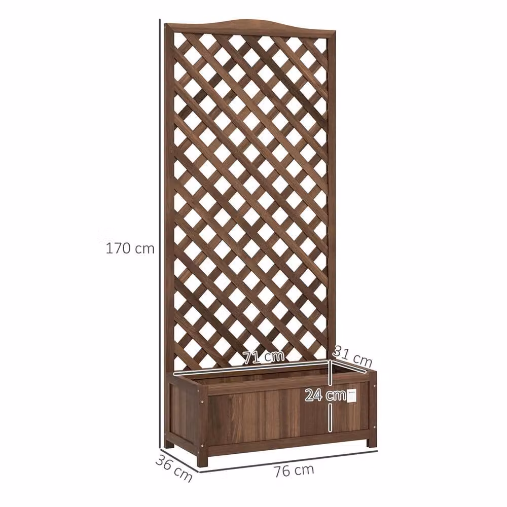 EONLION Brown Wooden Raised Garden Planter Box, W/D/H: 170 x 36 x 76 cm – 2