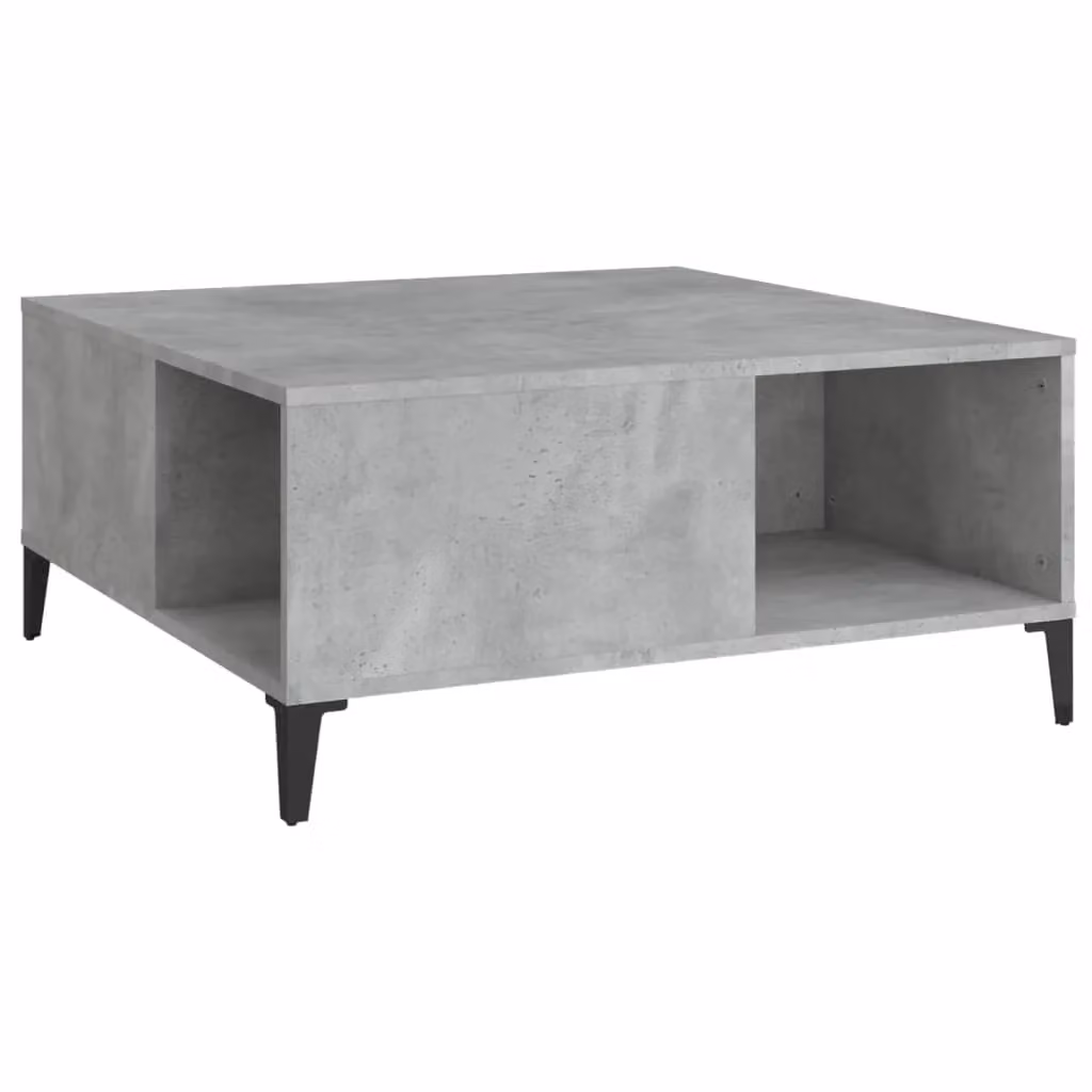 Berkfield Home Concrete Grey Square Coffee Table, W: 80 cm, D: 80 cm, H: 36.5 cm – 2