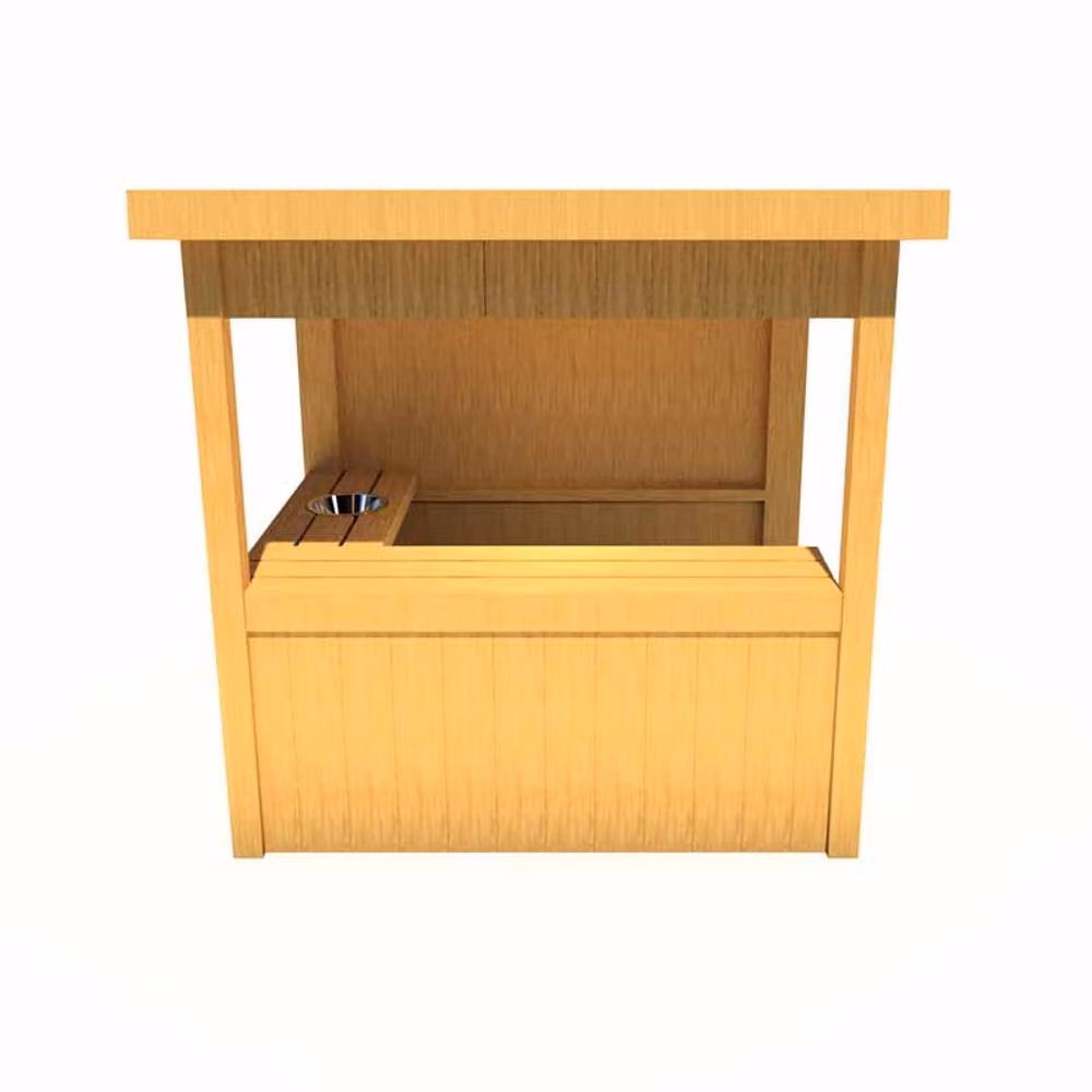 Shires Little Shopper Little House Playhouse in Brown, W: 119 cm, D: 119 cm, H: 140.9 cm – 2