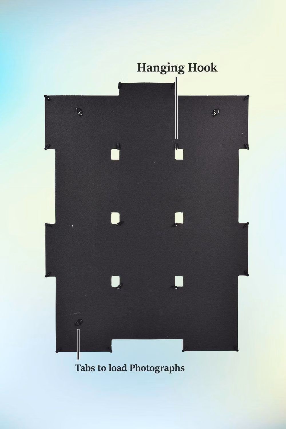 Arpan Multi Aperture Rectangular Picture Frame in Black, Holds 4 Photos of 6 x 4 Inches – 3