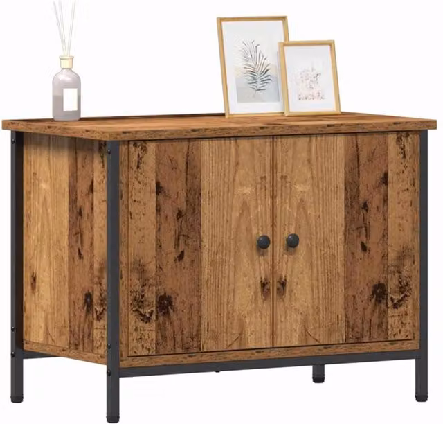 Berkfield Home Old Wood TV Stand in Brown, W/D/H: 60 x 35 x 45 cm – 1