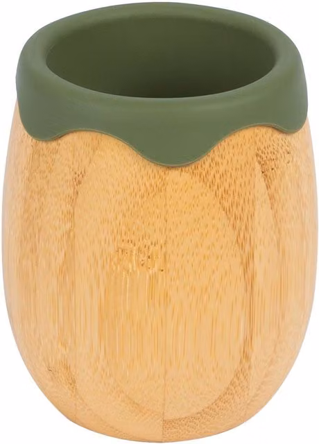 Tiny Dining Bamboo and Silicone Baby Trainer Tumbler, Green, 130ml