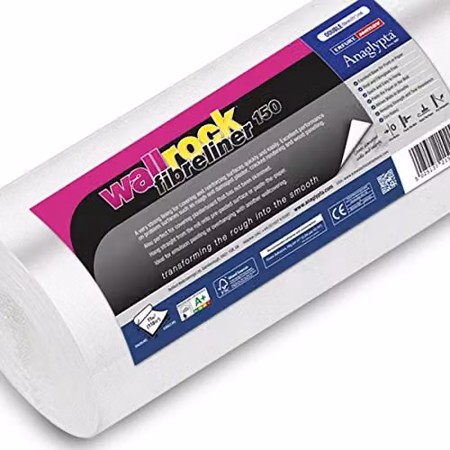 Wallrock Fibreliner Original White Paper Wallcovering W/H: 75 cm x 20 m