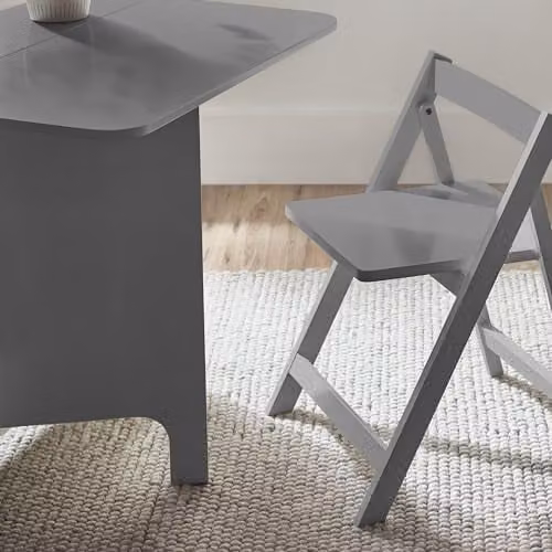 Julian Bowen Gatan Grey Wood Drop Leaf Dining Table and 2 Chairs Set W/D/H: 70 x 80 x 100 cm – 3