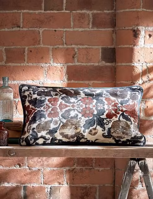 Historic Royal Palaces Modena Floral Cotton Cushion, Multicolour