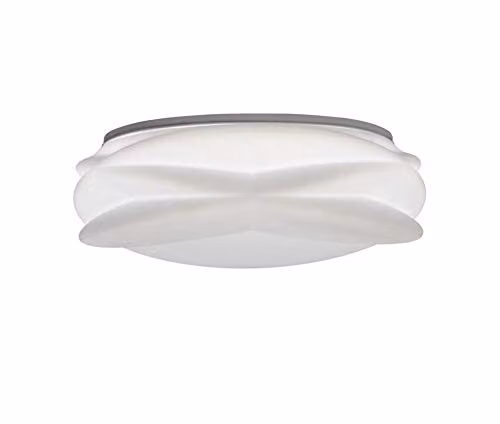 Netlighting Lascas Round LED Ceiling Light, White, 54 cm, 55 W, 3800 lm, Dimmable with Remote Control