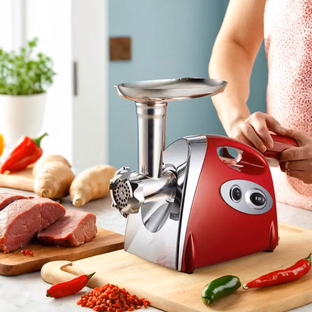 Living and Home 2800W Electric Meat Grinder, Mincer, Mixer and Sausage Stuffer in Red – 2