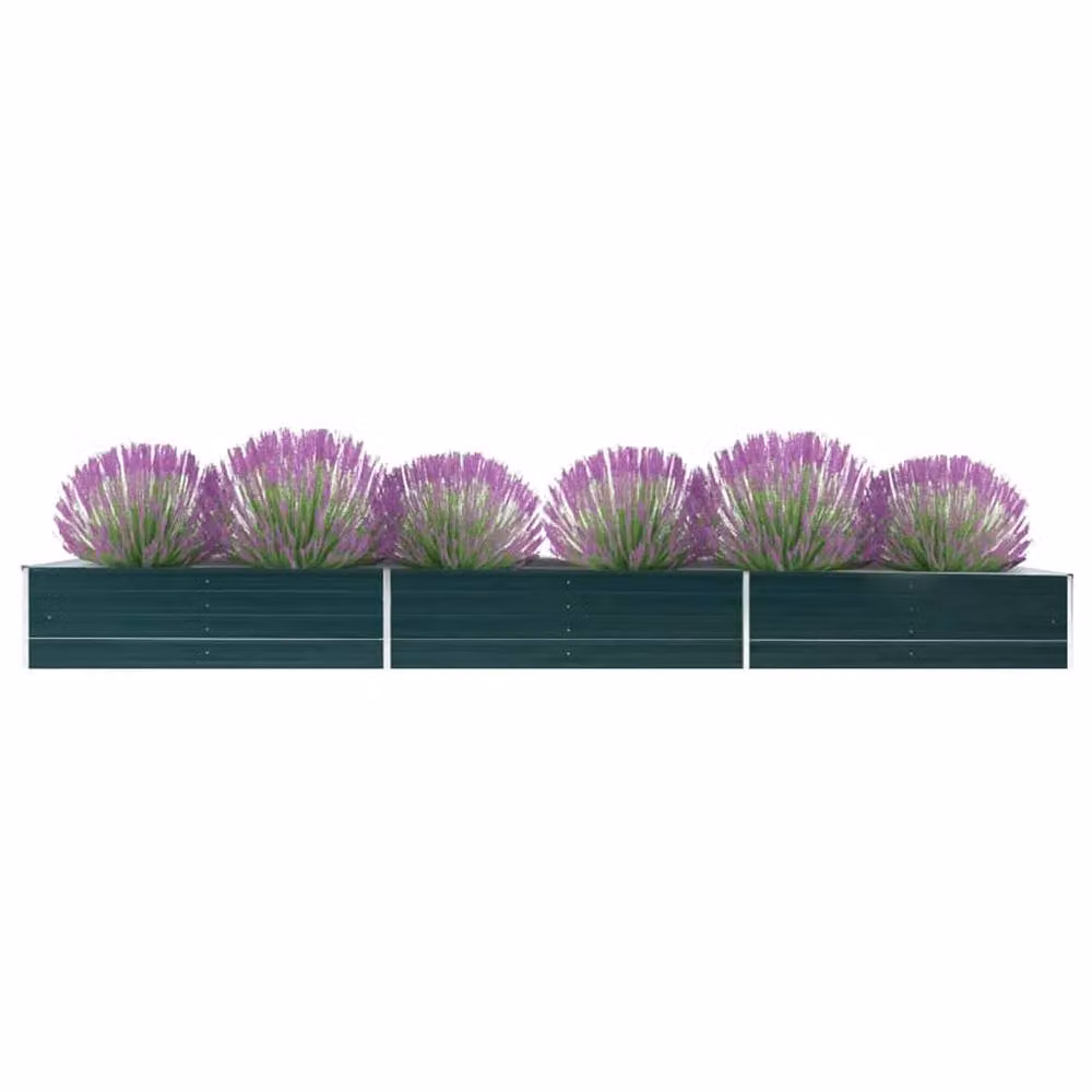 Berkfield Home Garden Galvanised Steel Raised Bed, Green, W: 480 cm, D: 80 cm, H: 45 cm – 2