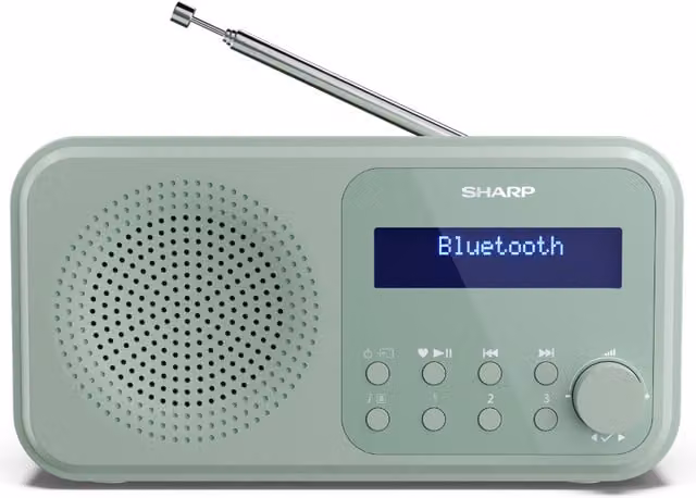 SHARP Tokyo Portable Digital DAB+ and FM Radio with Bluetooth in Green