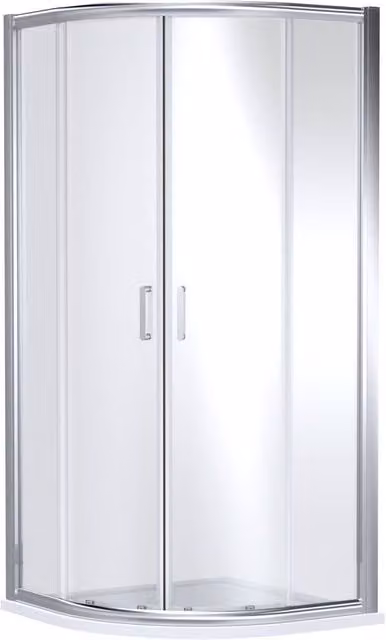 Balterley Ellenhall 8mm Glass Quadrant Corner Shower Enclosure, Silver, W/D: 900 x 900 mm