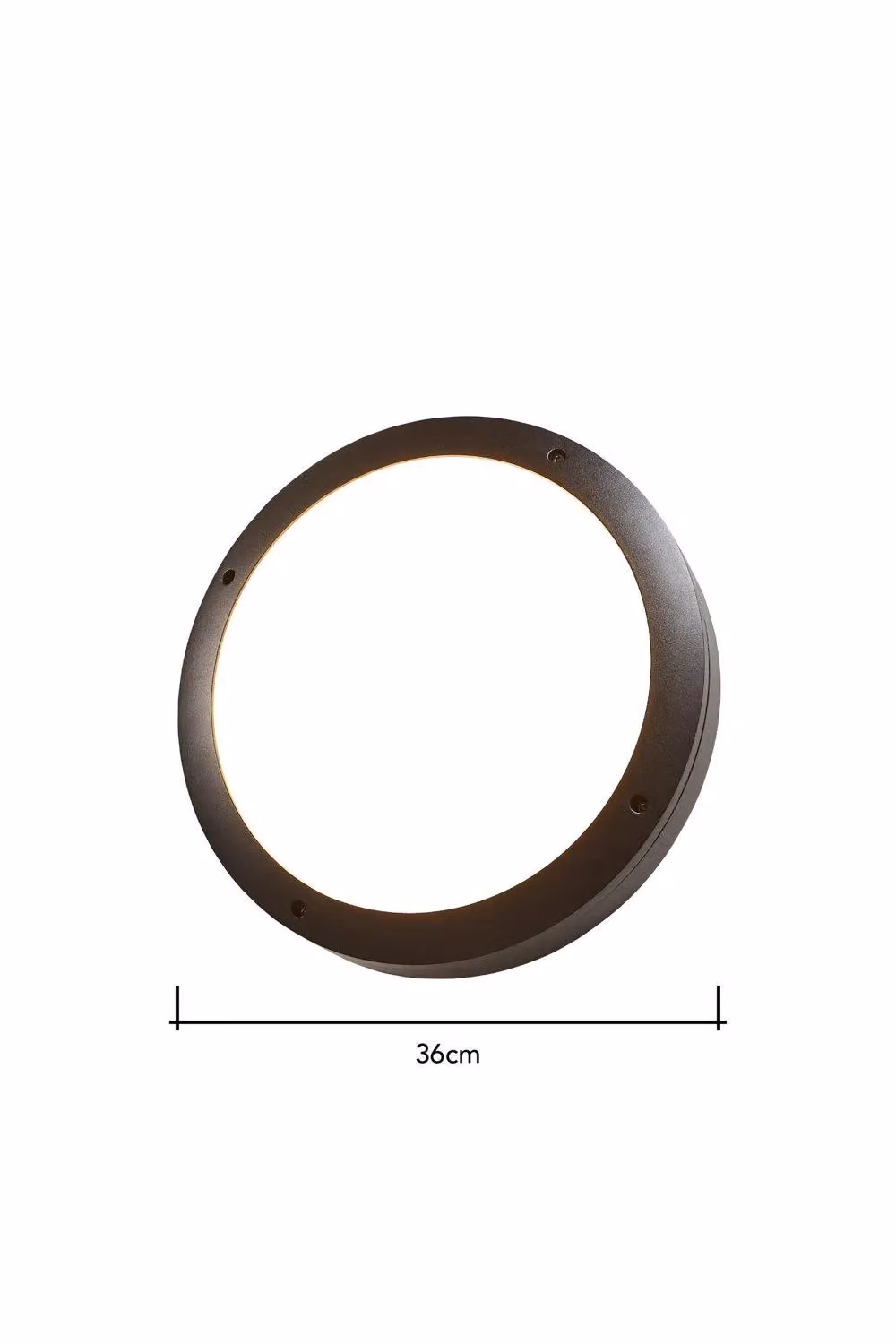BHS Lighting Rik Modern Round Outdoor Wall Light in Black – 3