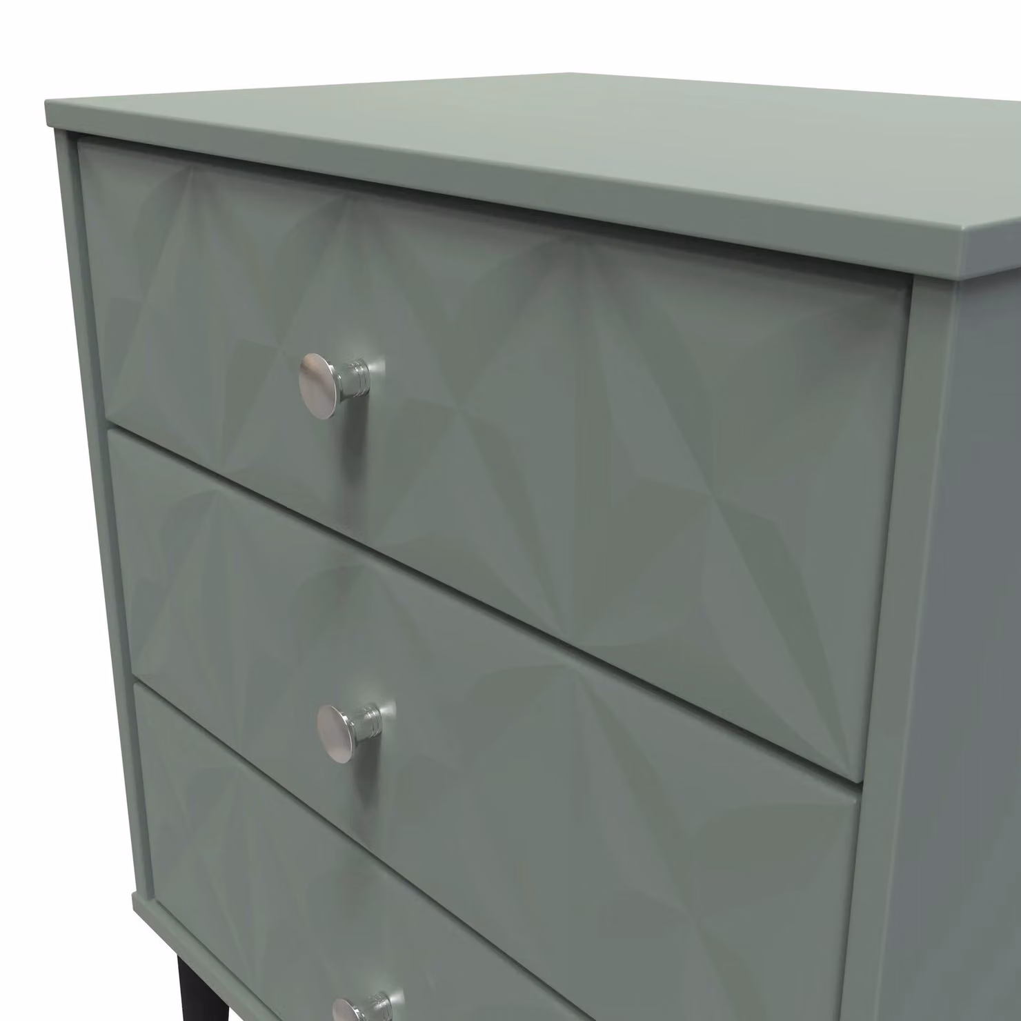 Ready Assembled 2 U Toledo 3 Drawer Chest in Pale Green and Black – 3