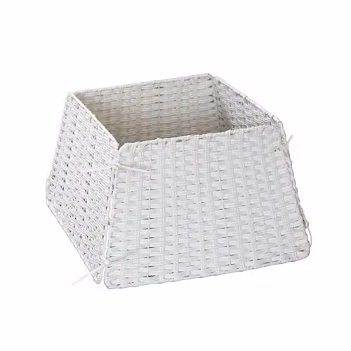 Samuel Alexander White Faux Rattan Christmas Tabletop Decor W/D/H: 46 x 46 x 30 cm – 3