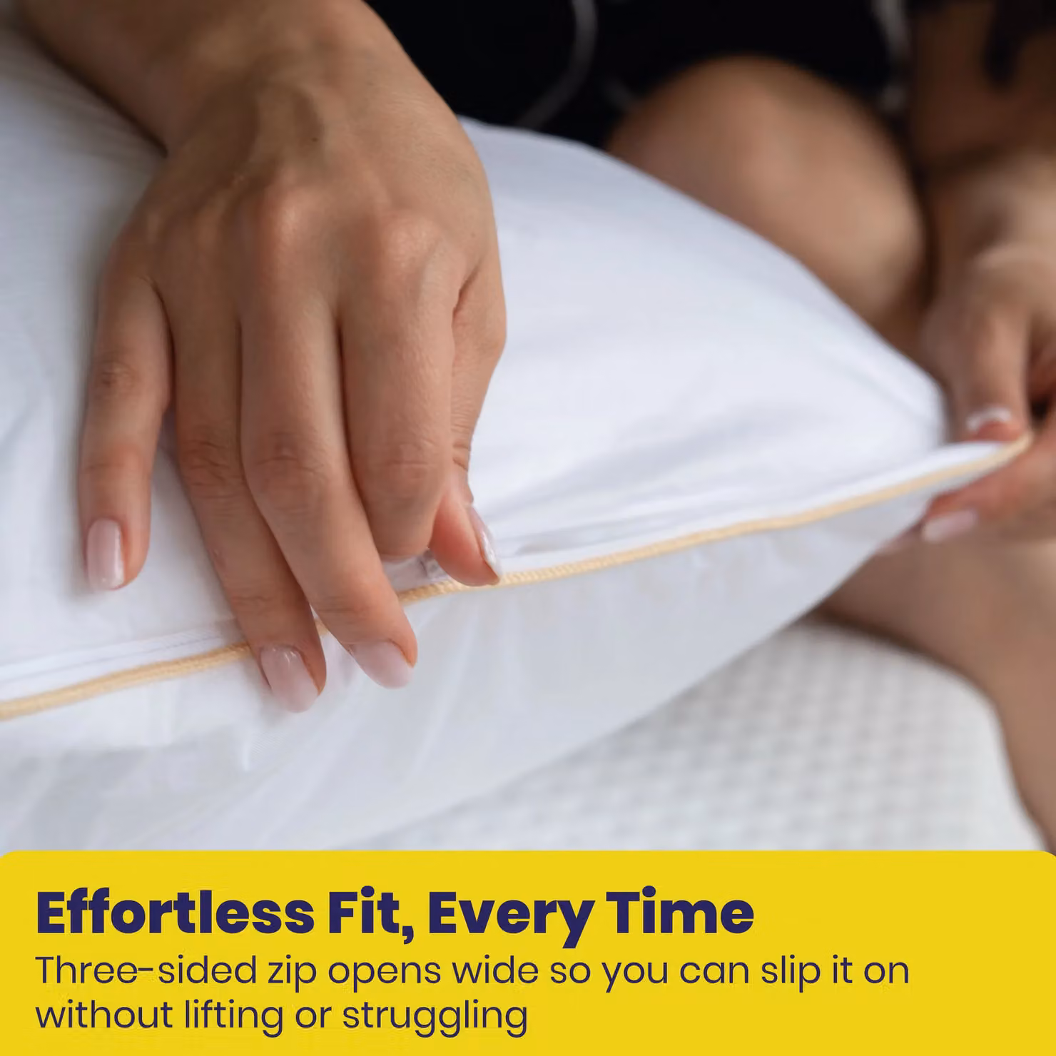 Brightr Sleep Tencel Waterproof Pillow Protector in White, W/H: 50 x 75 cm – 4
