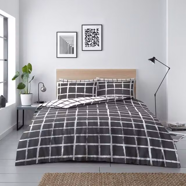 GAVENO CAVAILIA Blaine Multicolour Checked Duvet Cover, King Size